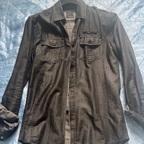 Grey Denim style shirt - Picture 3 of 4